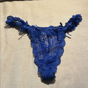 Victoria's Secret Royal Blue Lace Panty